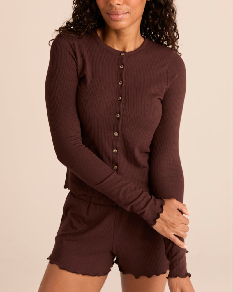 Rib Cardigan