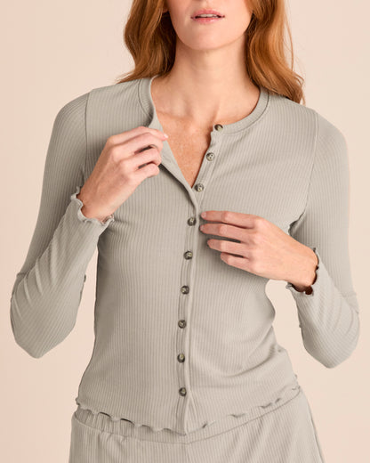 Rib Cardigan